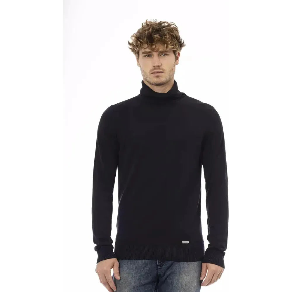 Baldinini Trend Blue Modal Men Sweater Baldinini Trend