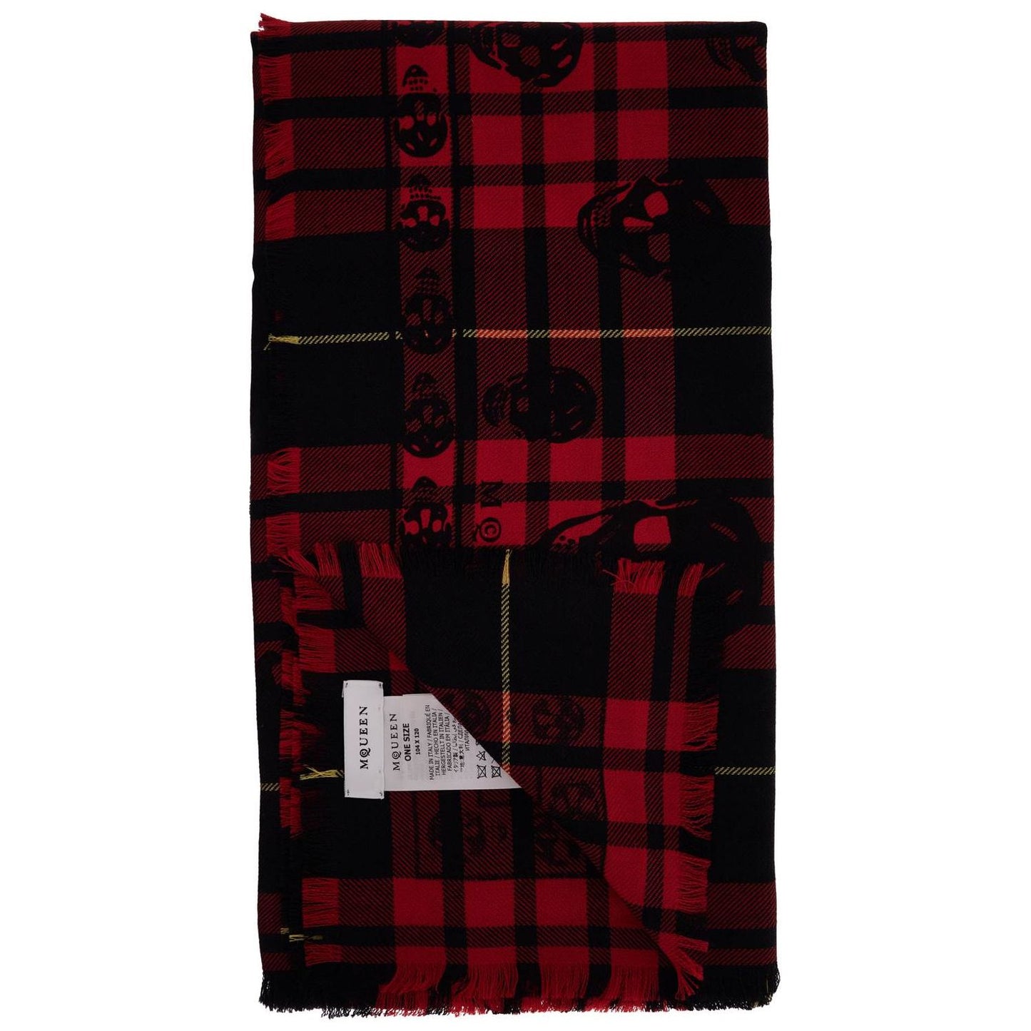 Alexander Mcqueen tartan wool skull scarf in Scarves Hats & Gloves Alexander Mcqueen