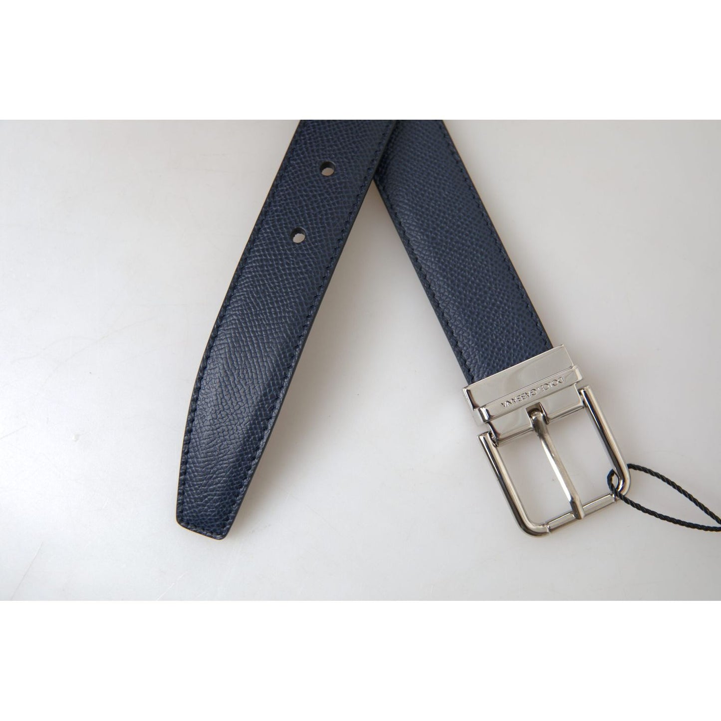 Dolce & Gabbana Aquamarine Blue Leather Belt Dolce & Gabbana