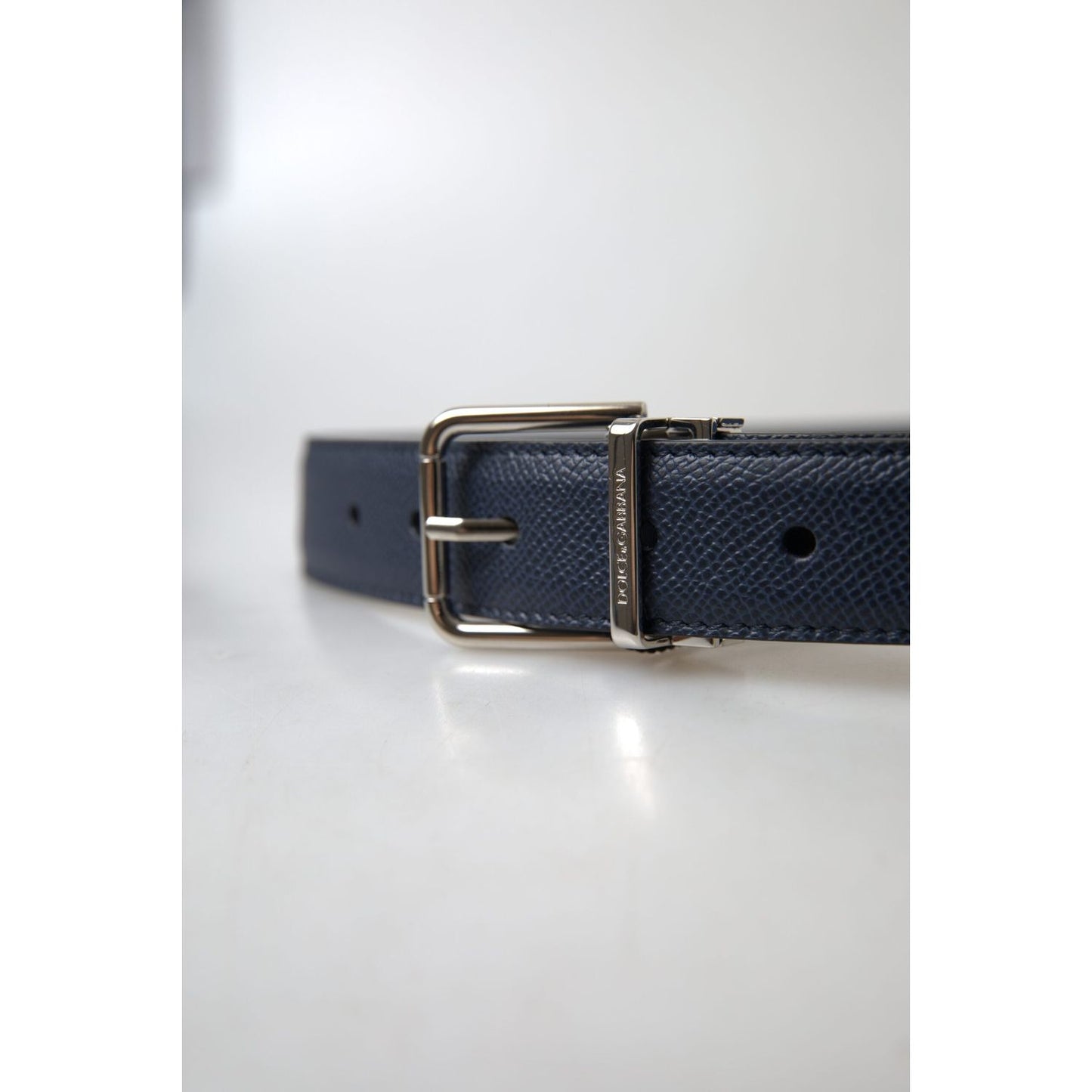 Dolce & Gabbana Aquamarine Blue Leather Belt Dolce & Gabbana