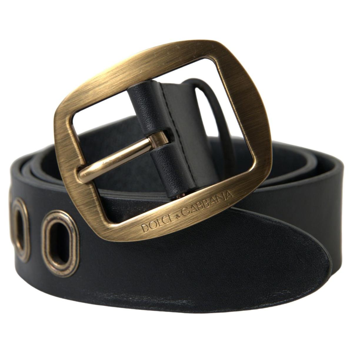 Dolce & Gabbana Sleek Italian Leather Belt with Metal Buckle Dolce & Gabbana