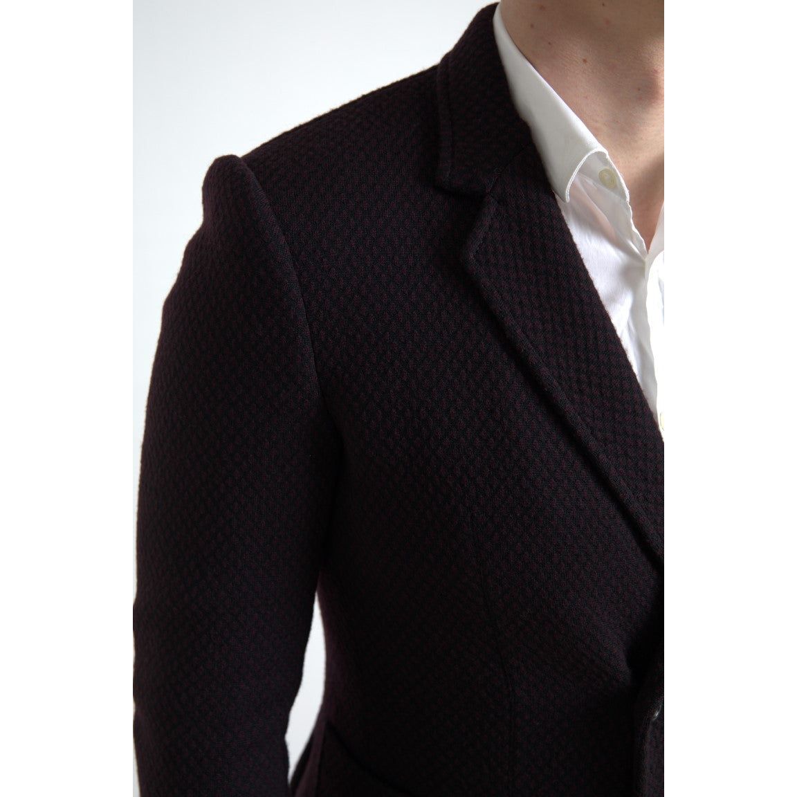 Dolce & Gabbana Elegant Purple Double Breasted Wool Blazer Dolce & Gabbana