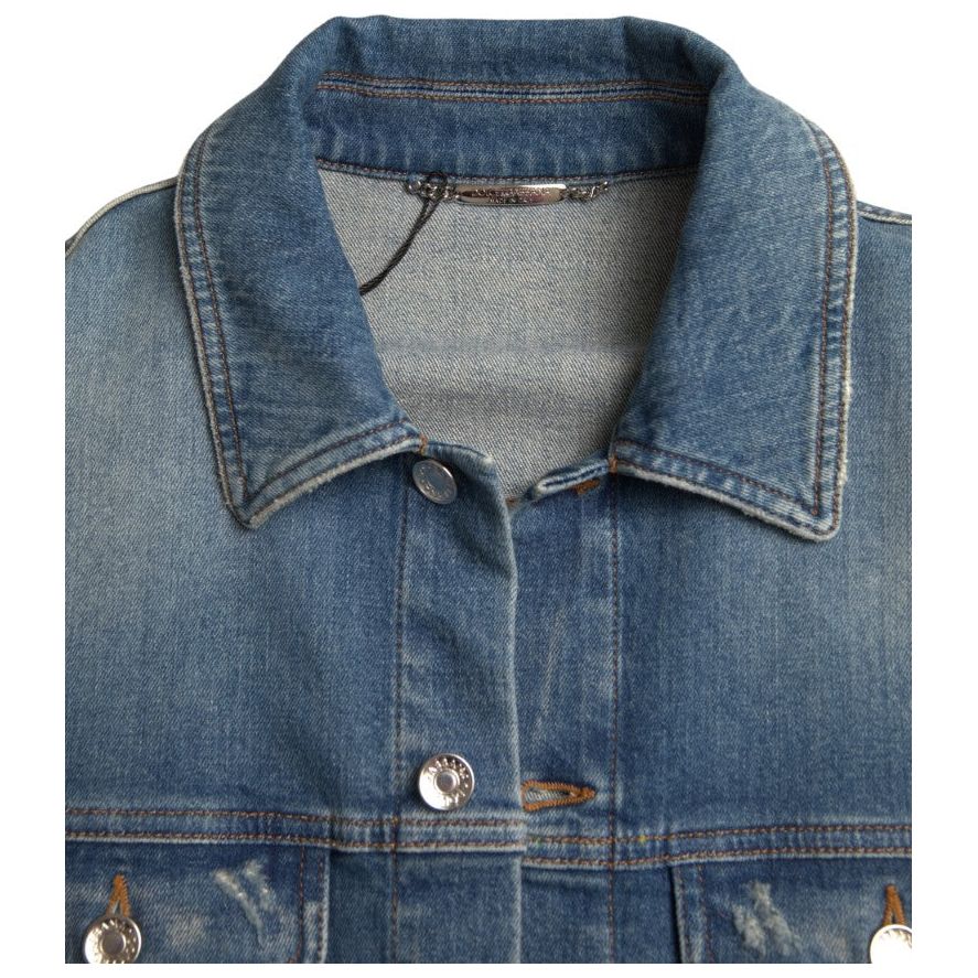 Dolce & Gabbana Elegant Blue Denim Stretch Jacket Dolce & Gabbana