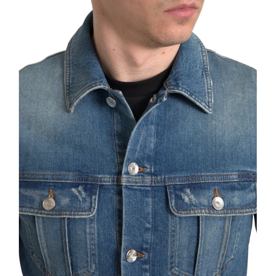 Dolce & Gabbana Elegant Blue Denim Stretch Jacket Dolce & Gabbana