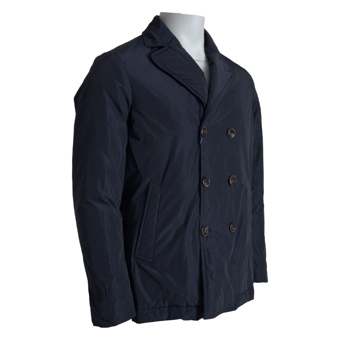 Domenico Tagliente Elegant Double-Breasted Blue Jacket Domenico Tagliente