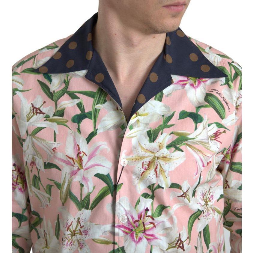 Dolce & Gabbana Elegant Slim Fit Pink Casual Shirt Dolce & Gabbana