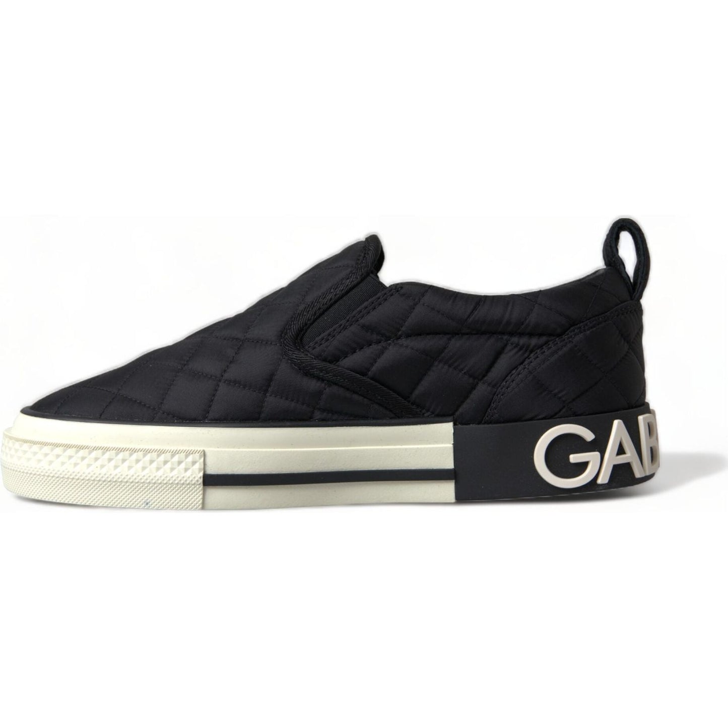 Dolce & Gabbana Elegant Quilted Black Canvas Sneakers Dolce & Gabbana