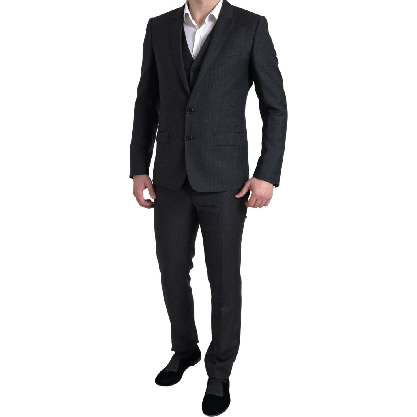 Dolce & Gabbana Black 3 Piece Single Breasted MARTINI Suit