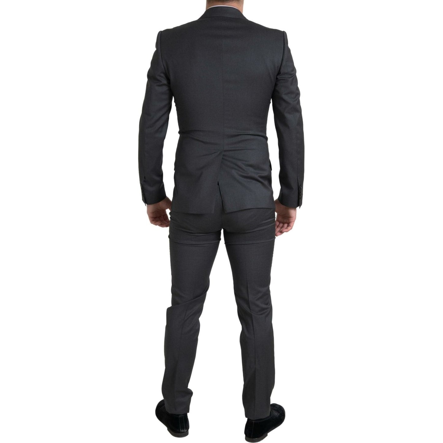 Dolce & Gabbana Sleek Grey Slim Fit Double Breasted Suit Dolce & Gabbana