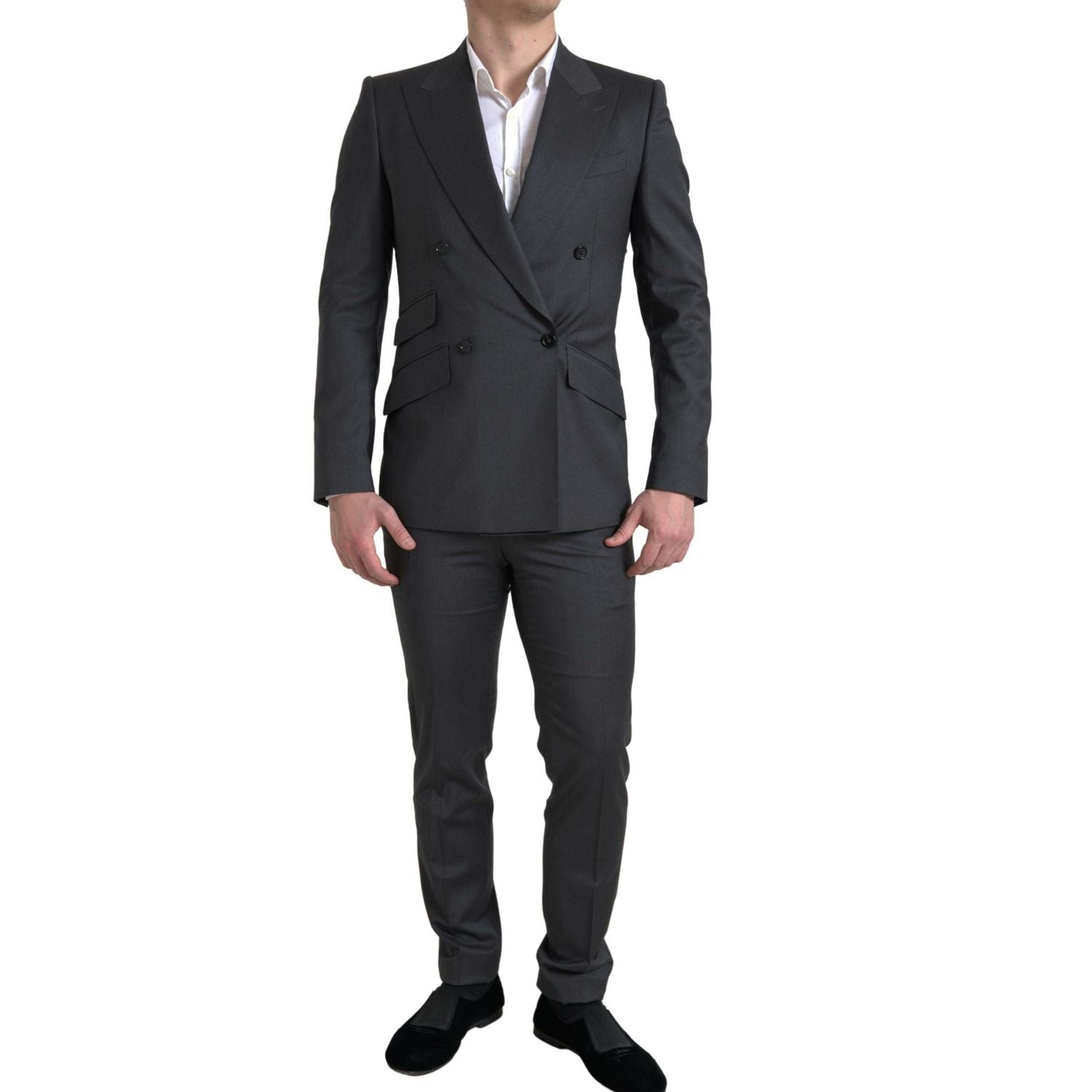 Dolce & Gabbana Gray 2 Piece Double Breasted SICILIA Suit