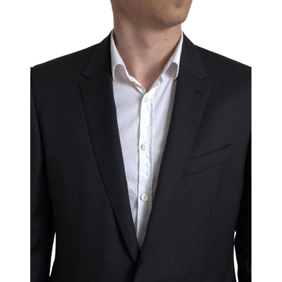 Dolce & Gabbana Elegant Black Two-Piece Slim Fit Suit Dolce & Gabbana