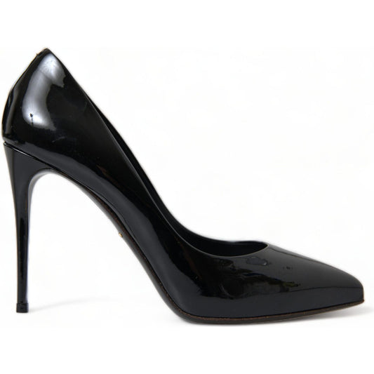 Dolce & Gabbana Elegant Black Patent Stiletto Heels Dolce & Gabbana