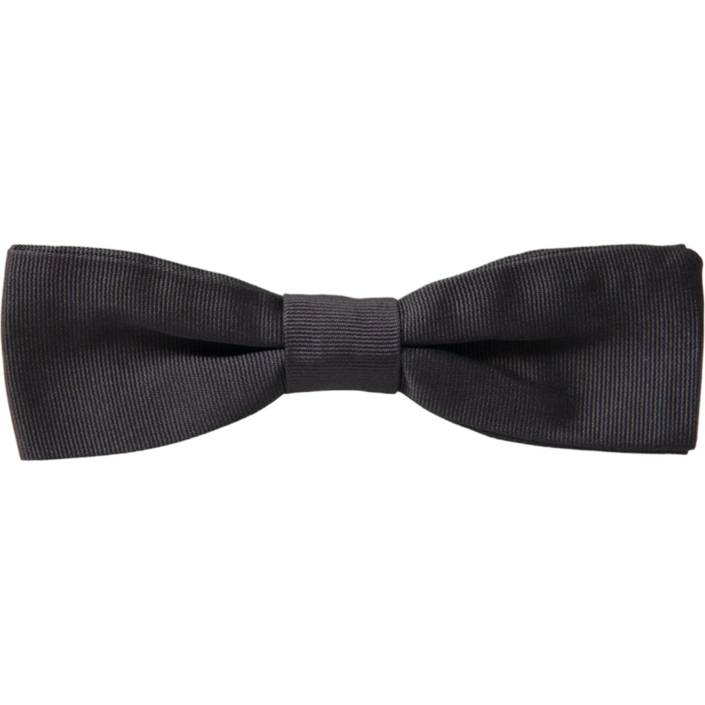 Dolce & Gabbana Elegant Silk Dark Gray Bow Tie Dolce & Gabbana