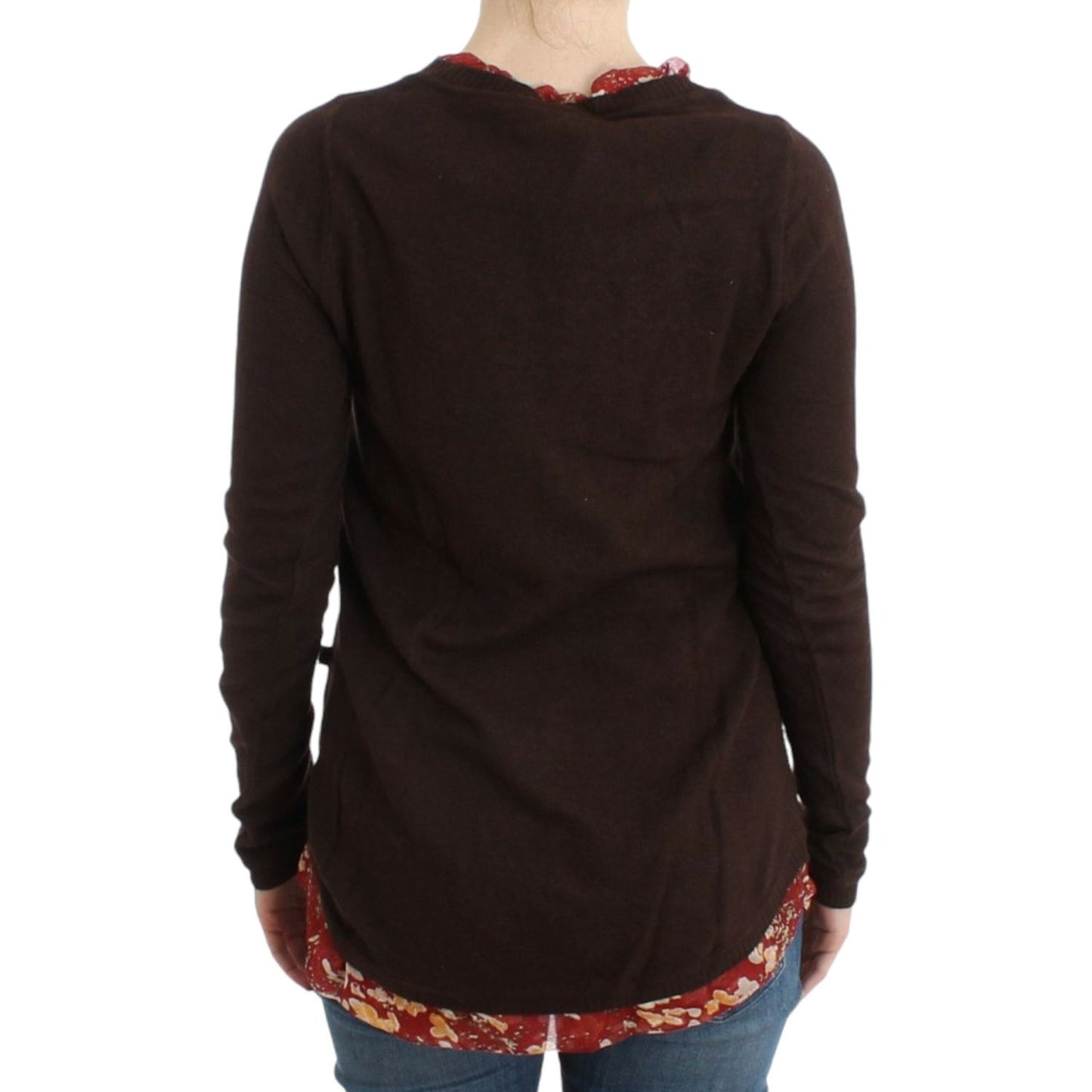 Cavalli Chic Crewneck Silk-Appliqué Sweater Cavalli