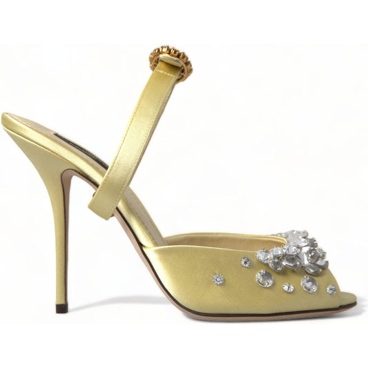 Dolce & Gabbana Crystal Embellished Silk Sandals Dolce & Gabbana