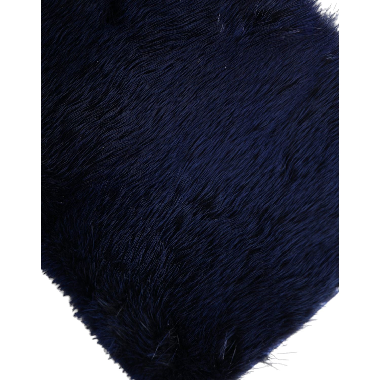 Dolce & Gabbana Dark Blue Fur Ayers Lily Twist Crossbody Shoulder Bag