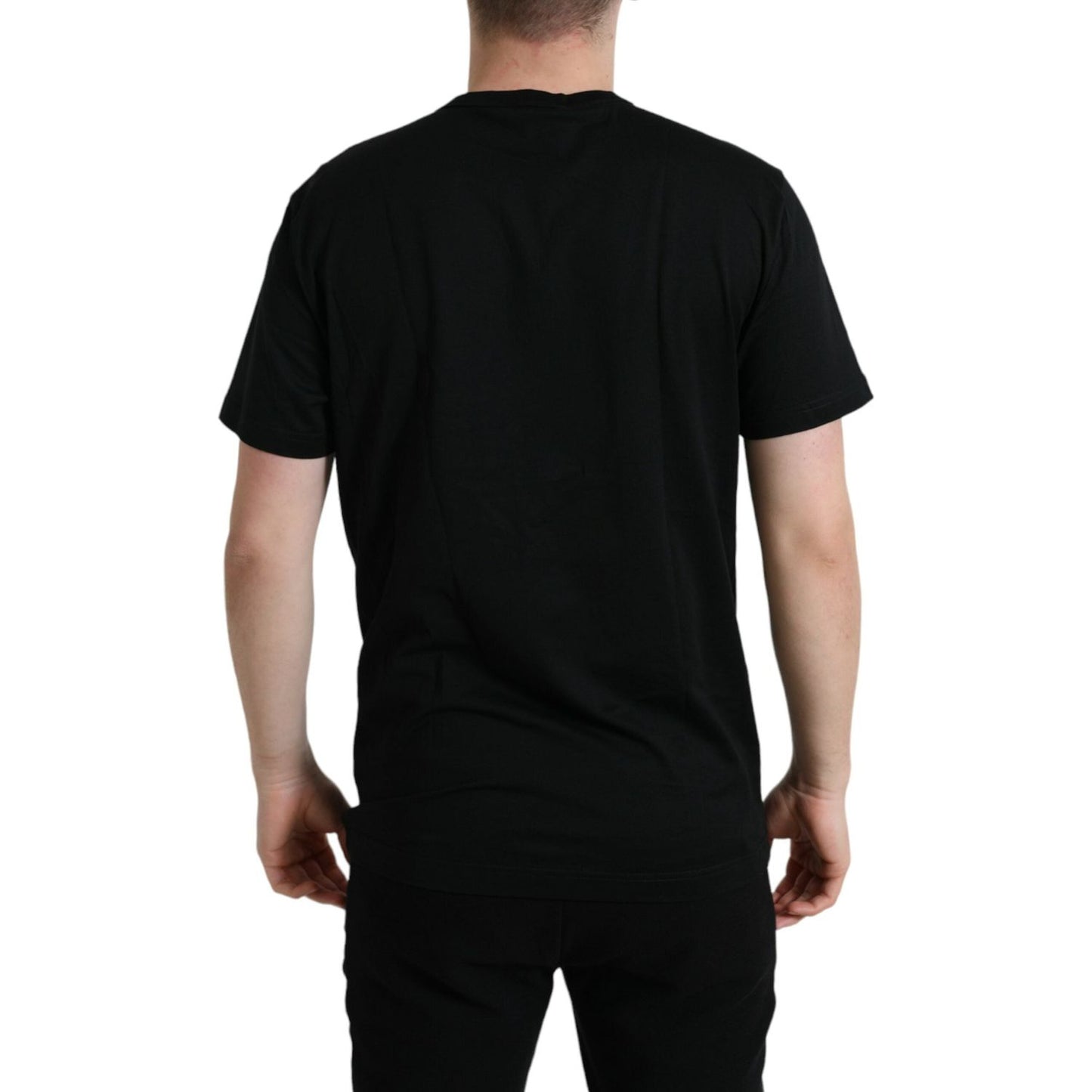 Dolce & Gabbana Sleek Cotton Round Neck T-Shirt with Chain Detail Dolce & Gabbana