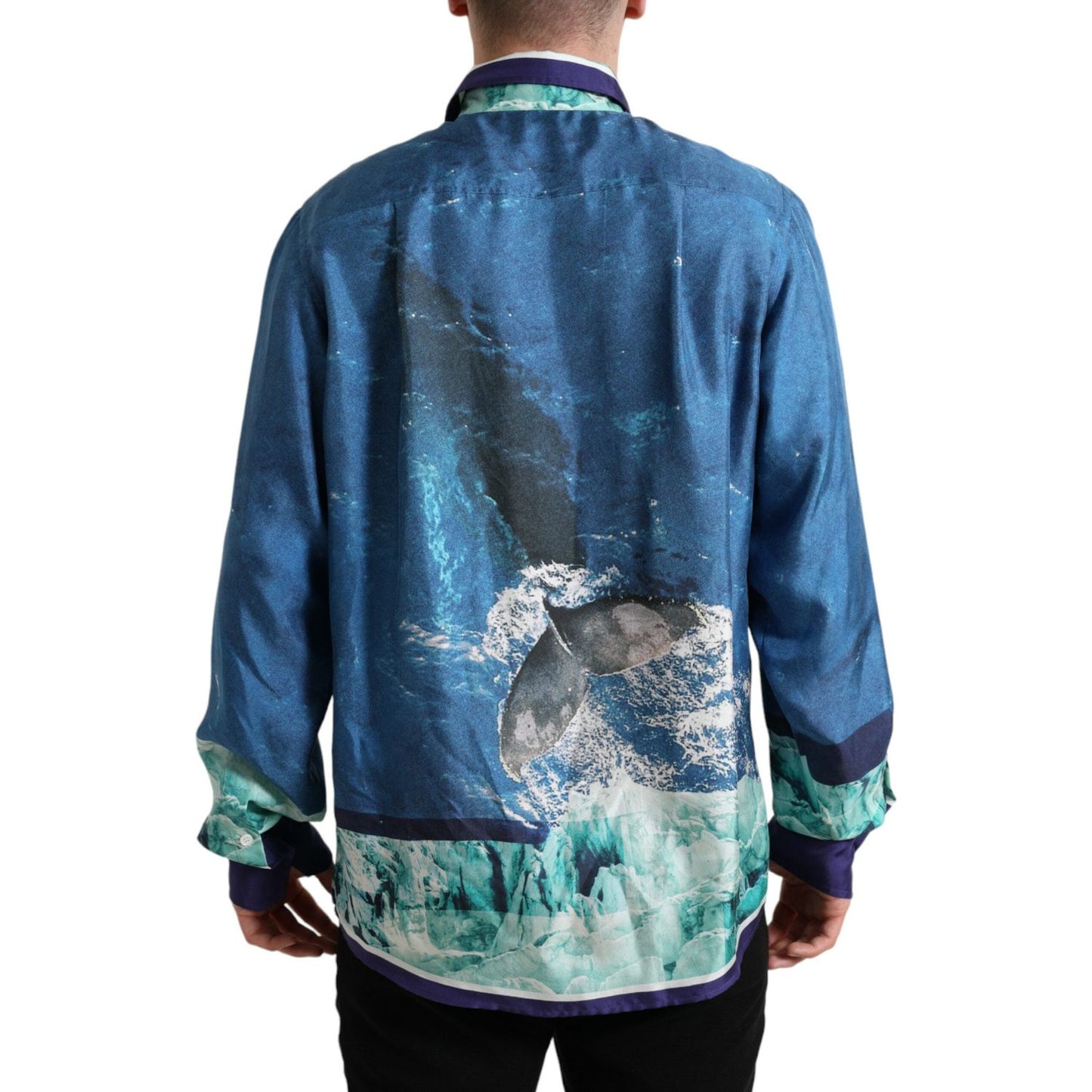 Dolce & Gabbana Elegant Ocean Print Silk Shirt Dolce & Gabbana