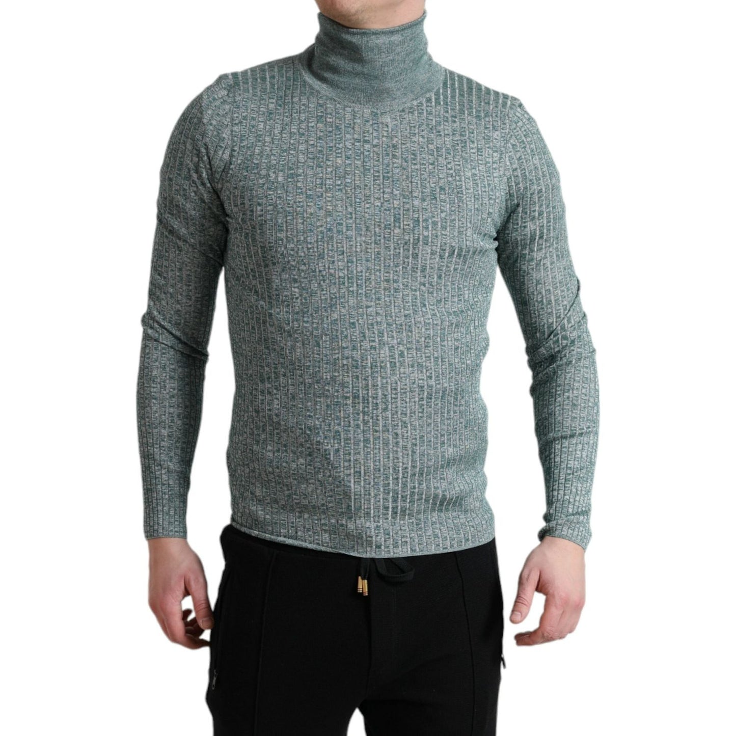 Dolce & Gabbana Elegant Green Turtleneck Pullover Sweater Dolce & Gabbana