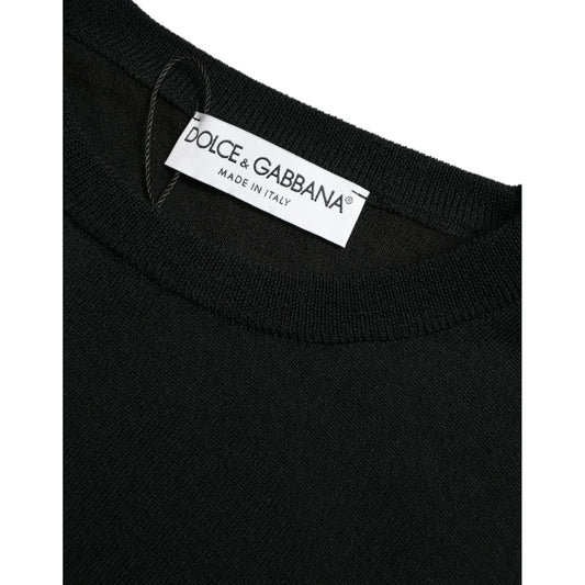 Dolce & Gabbana Stunning Black Wool Sweater Dolce & Gabbana