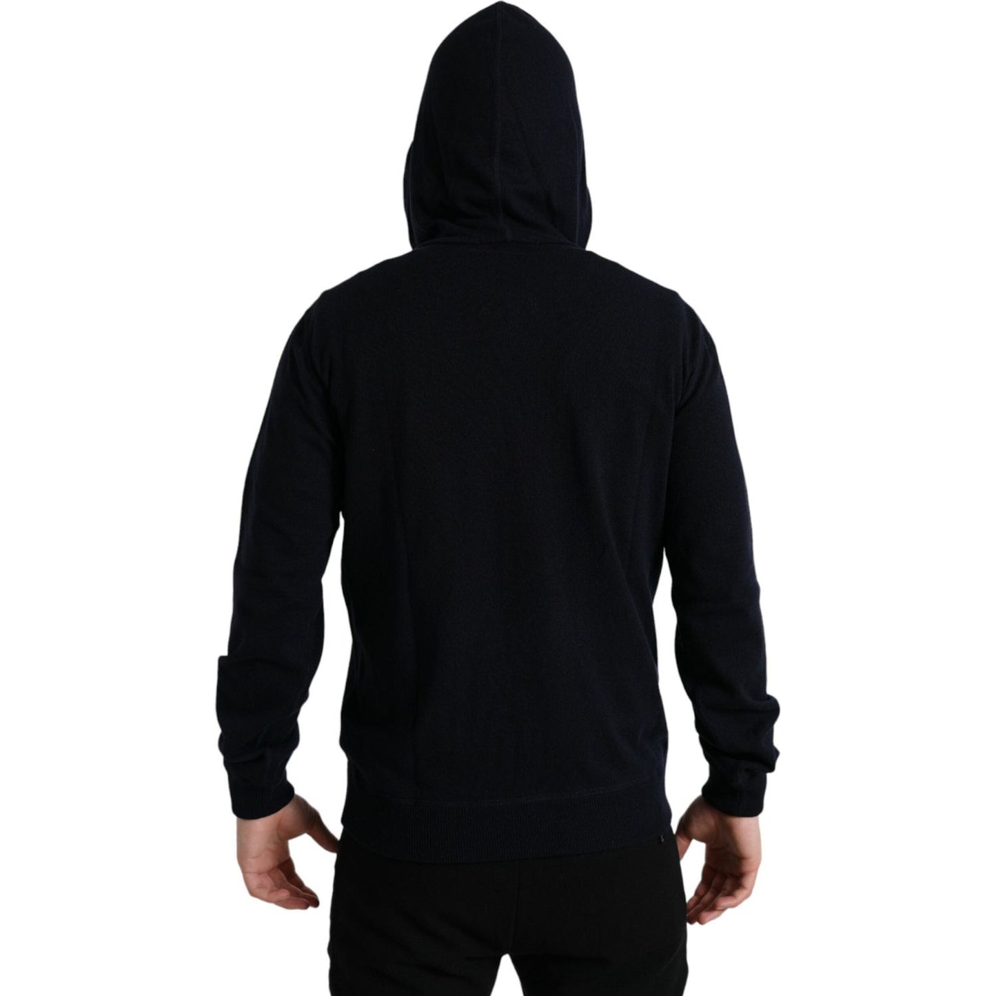 Dolce & Gabbana Elegant Cashmere Hooded Sweater in Blue Dolce & Gabbana