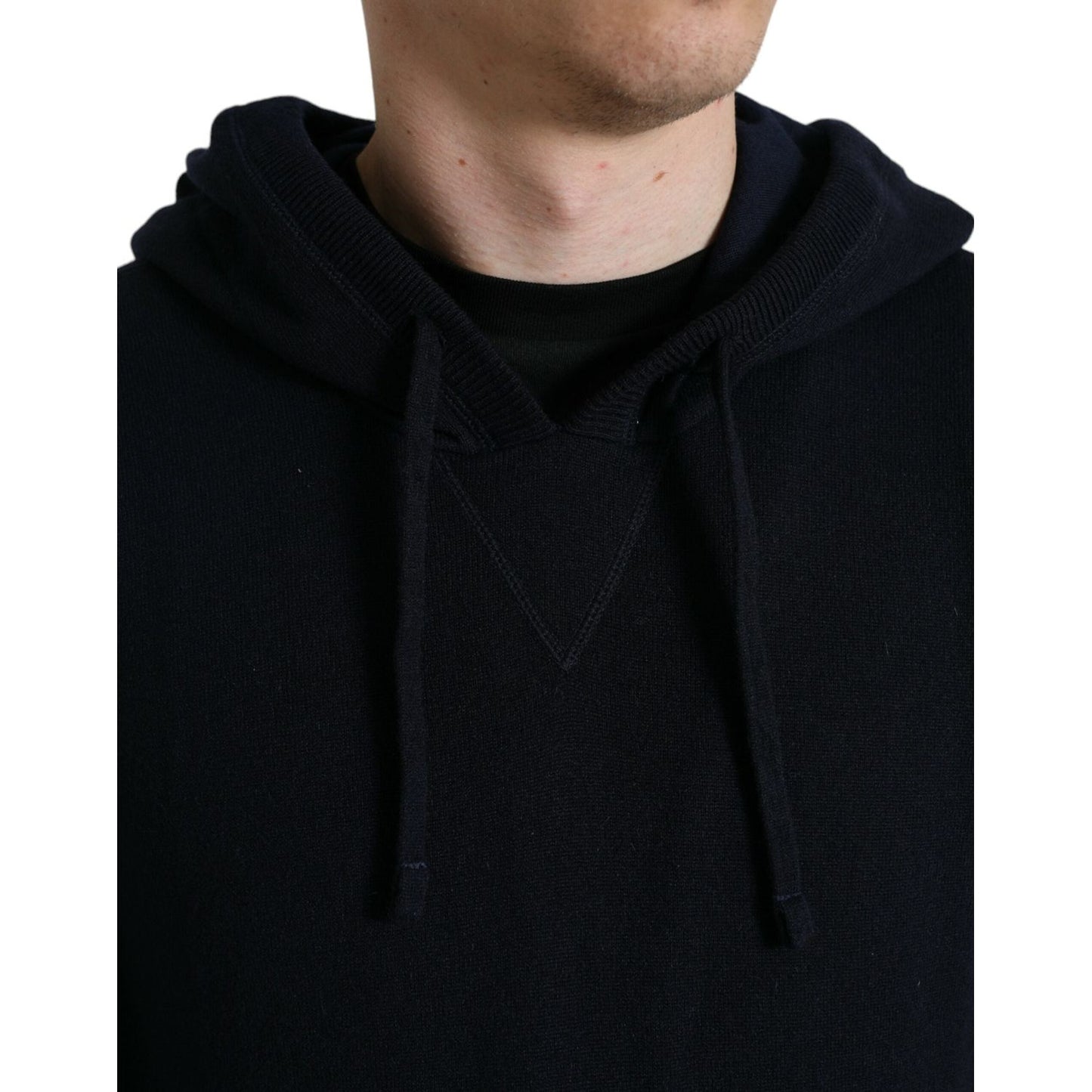 Dolce & Gabbana Elegant Cashmere Hooded Sweater in Blue Dolce & Gabbana