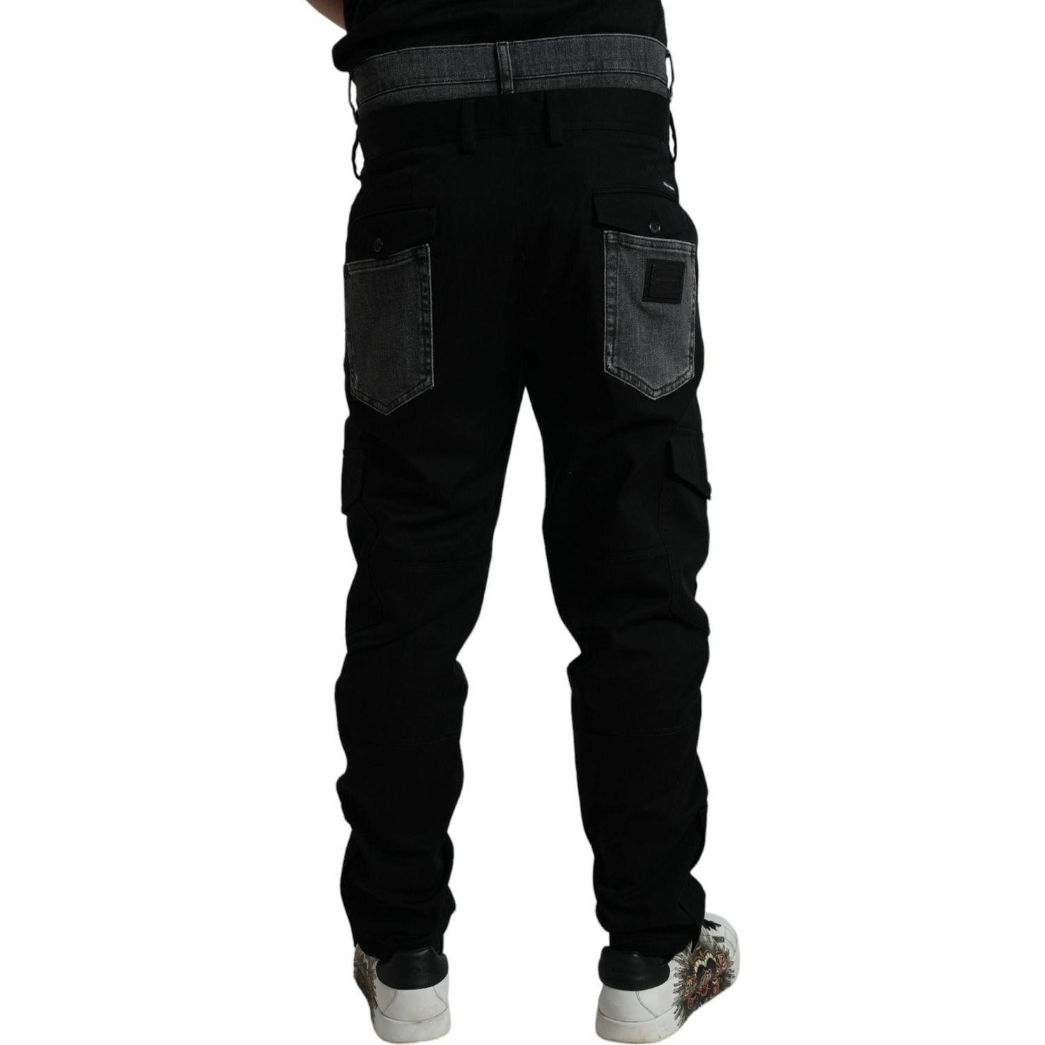 Dolce & Gabbana Black Gray slim Cotton Denim Jeans