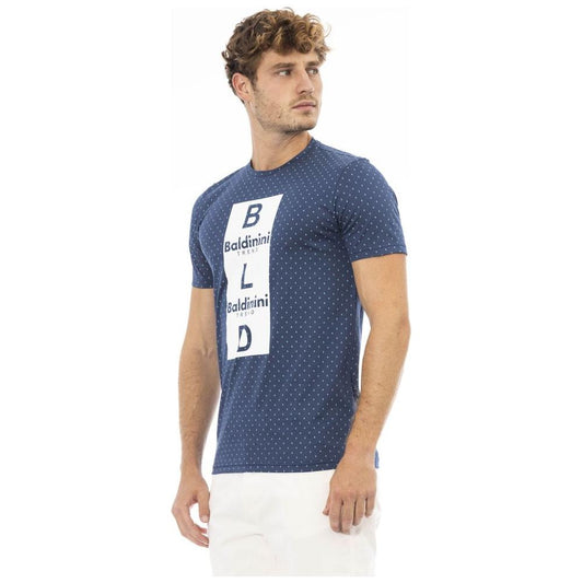 Baldinini Trend Blue Cotton Men T-Shirt Baldinini Trend