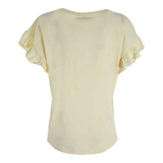 Yes Zee Chic Bat Sleeve Ruffled Cotton Tee – Sunny Yellow Yes Zee