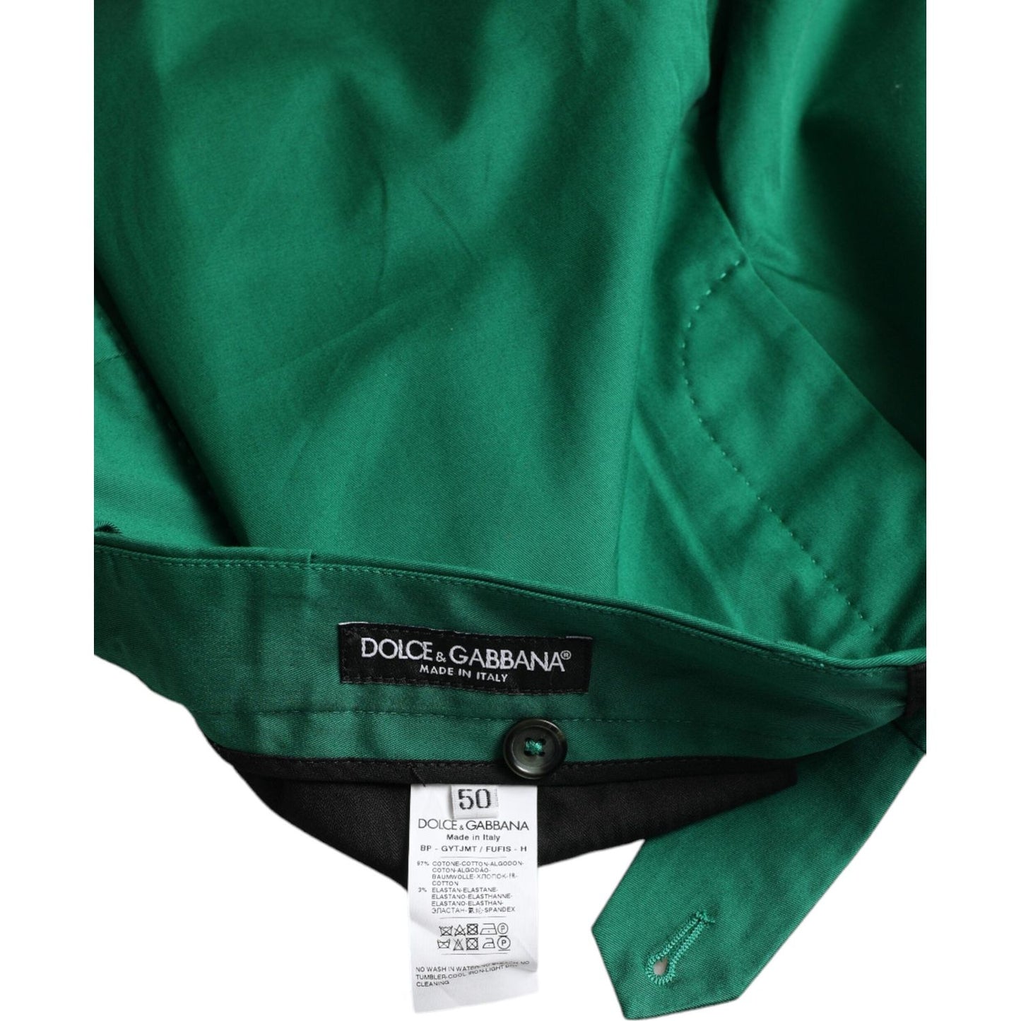 Dolce & Gabbana Elegant Deep Green Cotton Bermuda Shorts Dolce & Gabbana