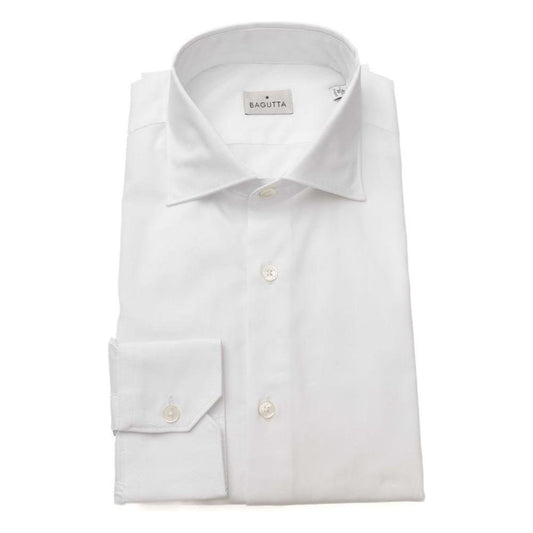 Bagutta White Cotton Men Shirt Bagutta