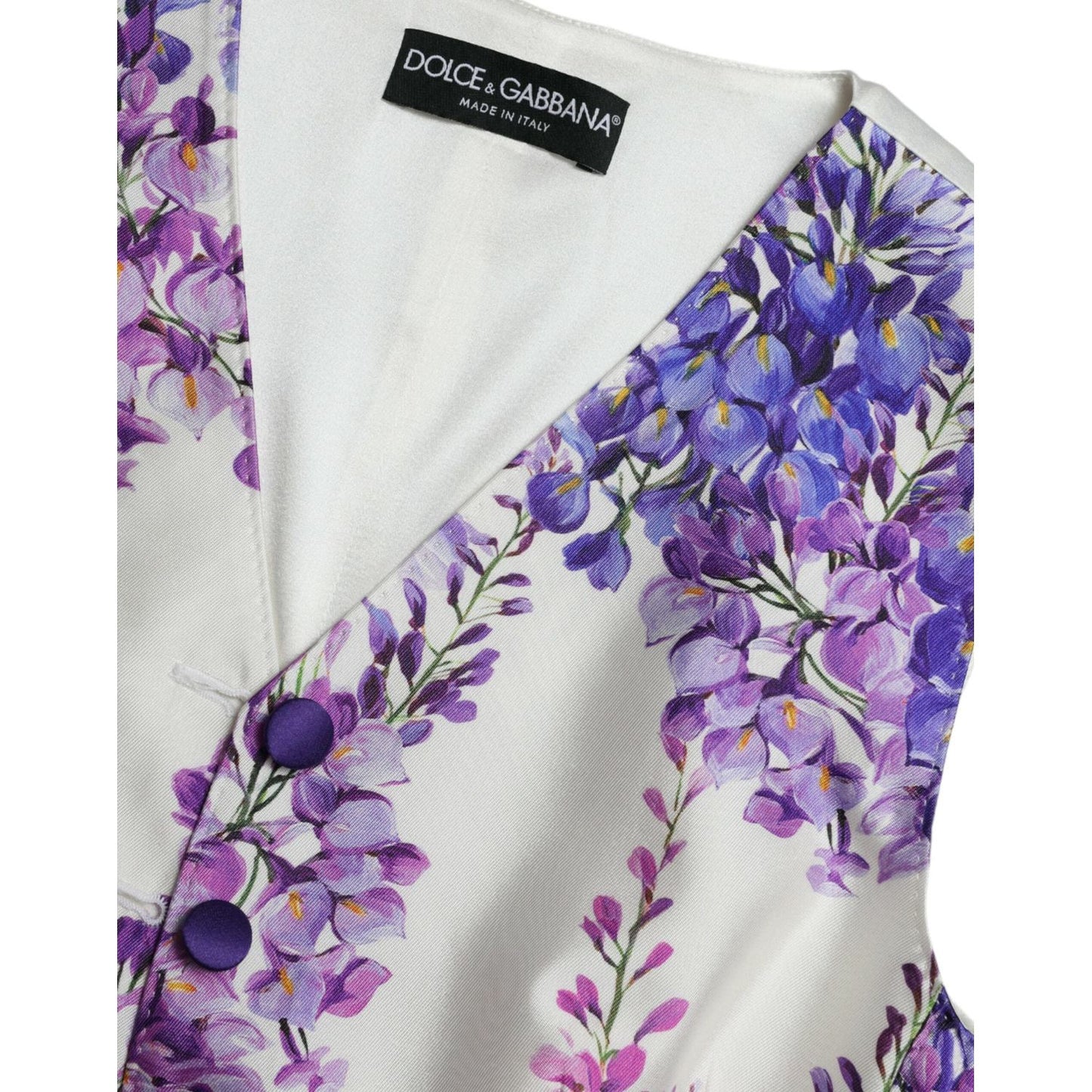 Dolce & Gabbana Floral Print Silk Blend Waistcoat Dolce & Gabbana