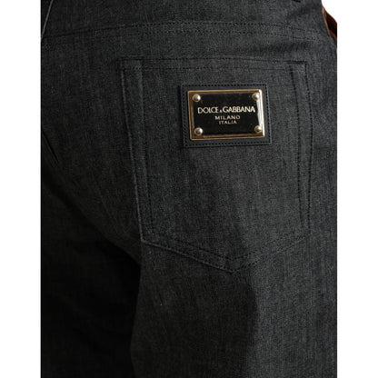 Dolce & Gabbana Multicolor Tiger Cotton Loose Denim Jeans