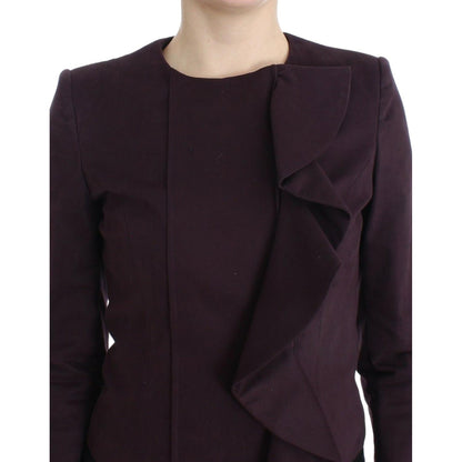 GF Ferre Purple Ruched Jacket Coat Blazer Short