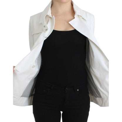 GF Ferre White Double Breasted Jacket Coat Blazer Coats & Jackets