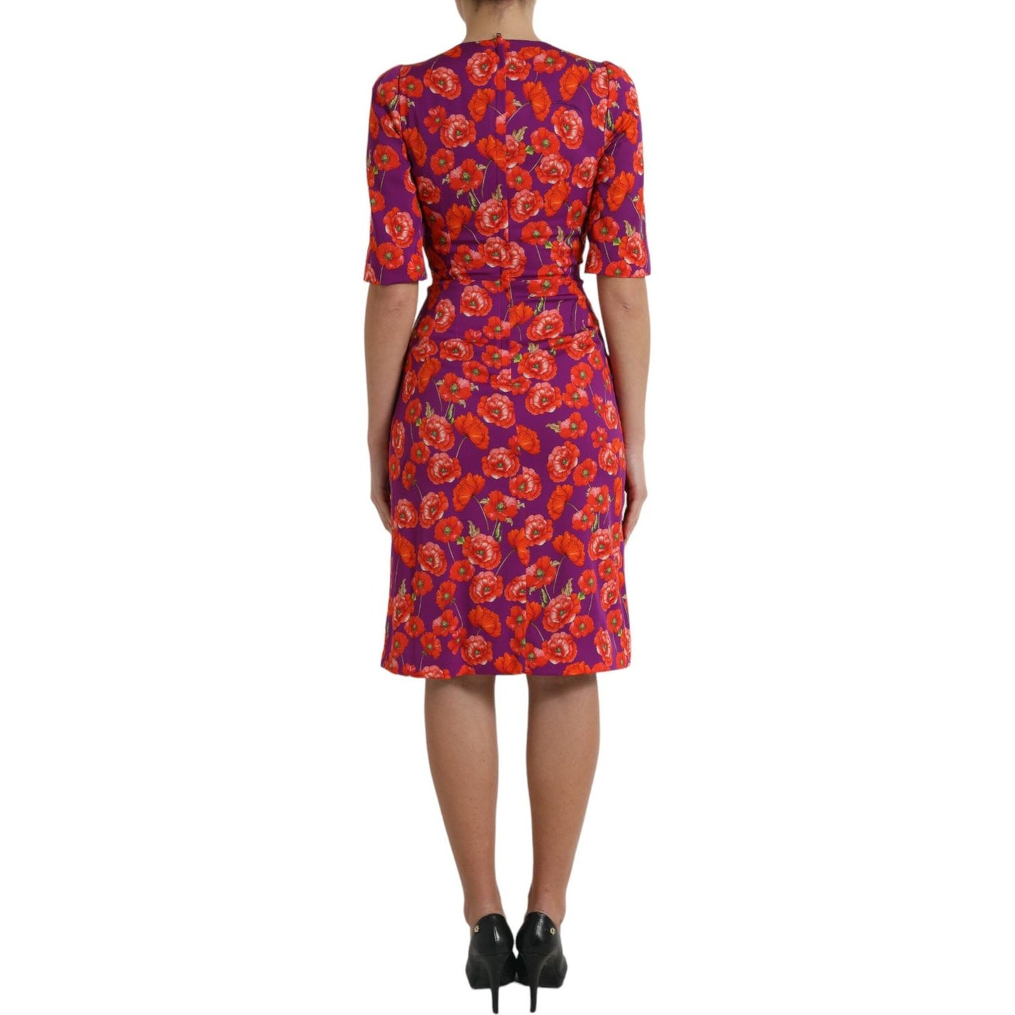 Dolce & Gabbana Vibrant Floral Silk Charmeuse Dress Dolce & Gabbana