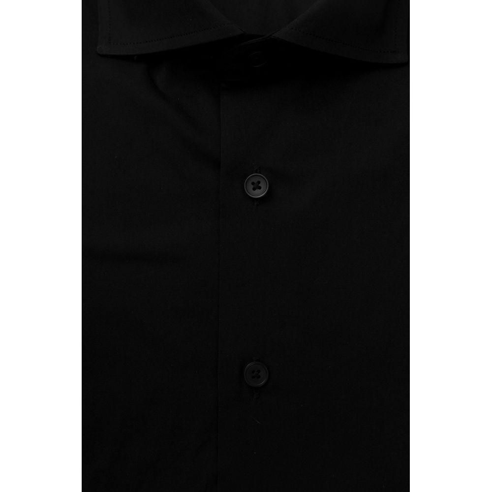 Bagutta Black Cotton Men's Shirt Bagutta