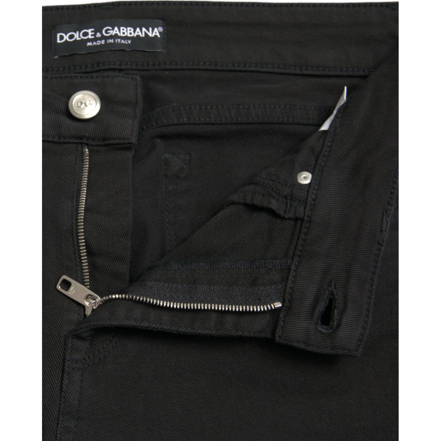 Dolce & Gabbana Chic Black Mid-Waist Stretch Jeans Dolce & Gabbana