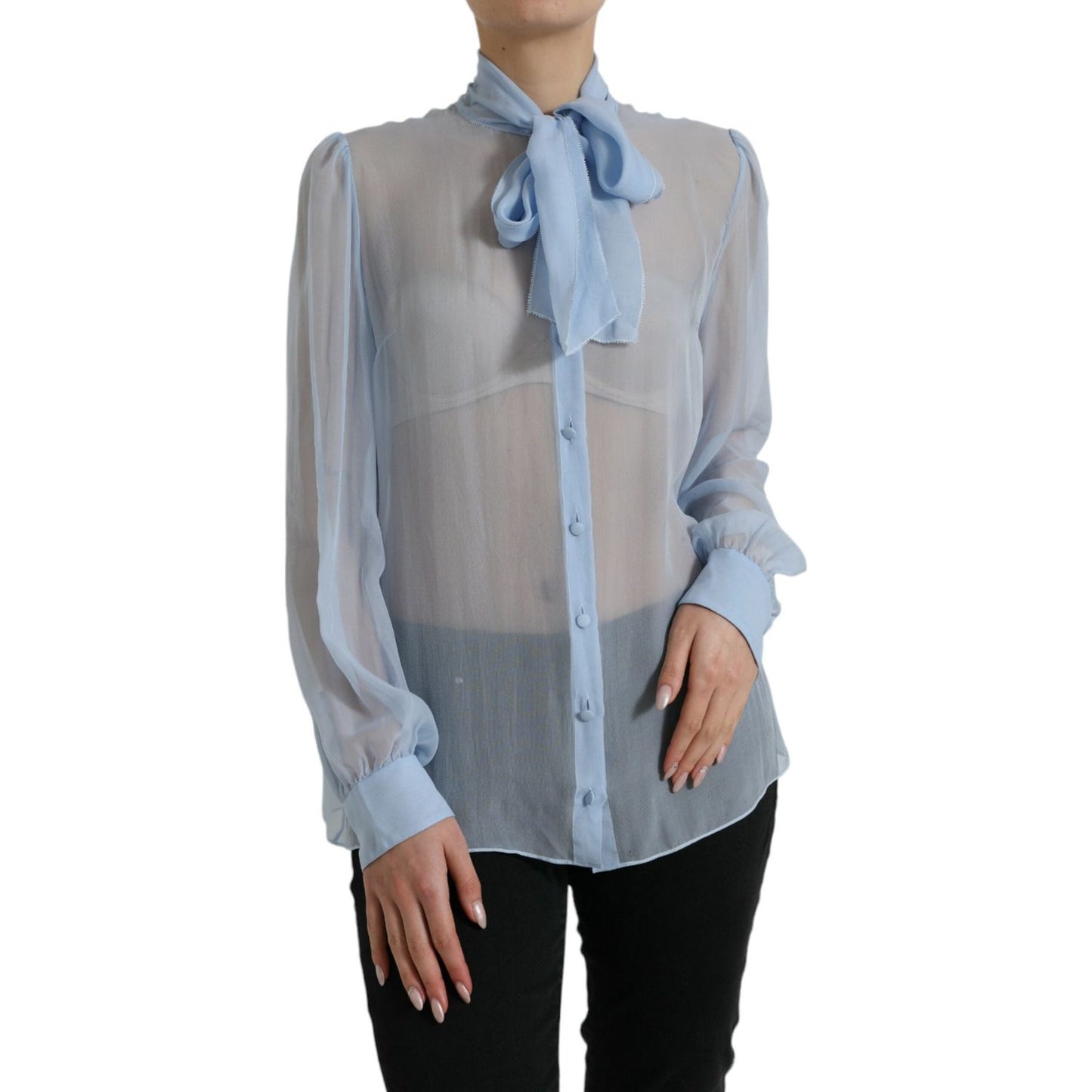 Dolce & Gabbana Elegant Silk Long Sleeve Blouse Dolce & Gabbana