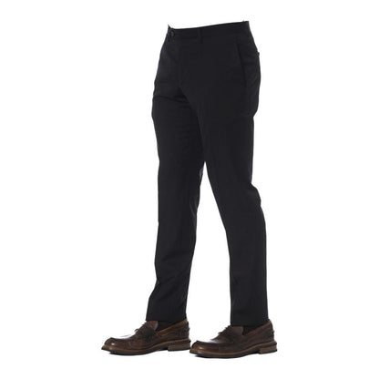Trussardi Black Virgin Wool Men Pant
