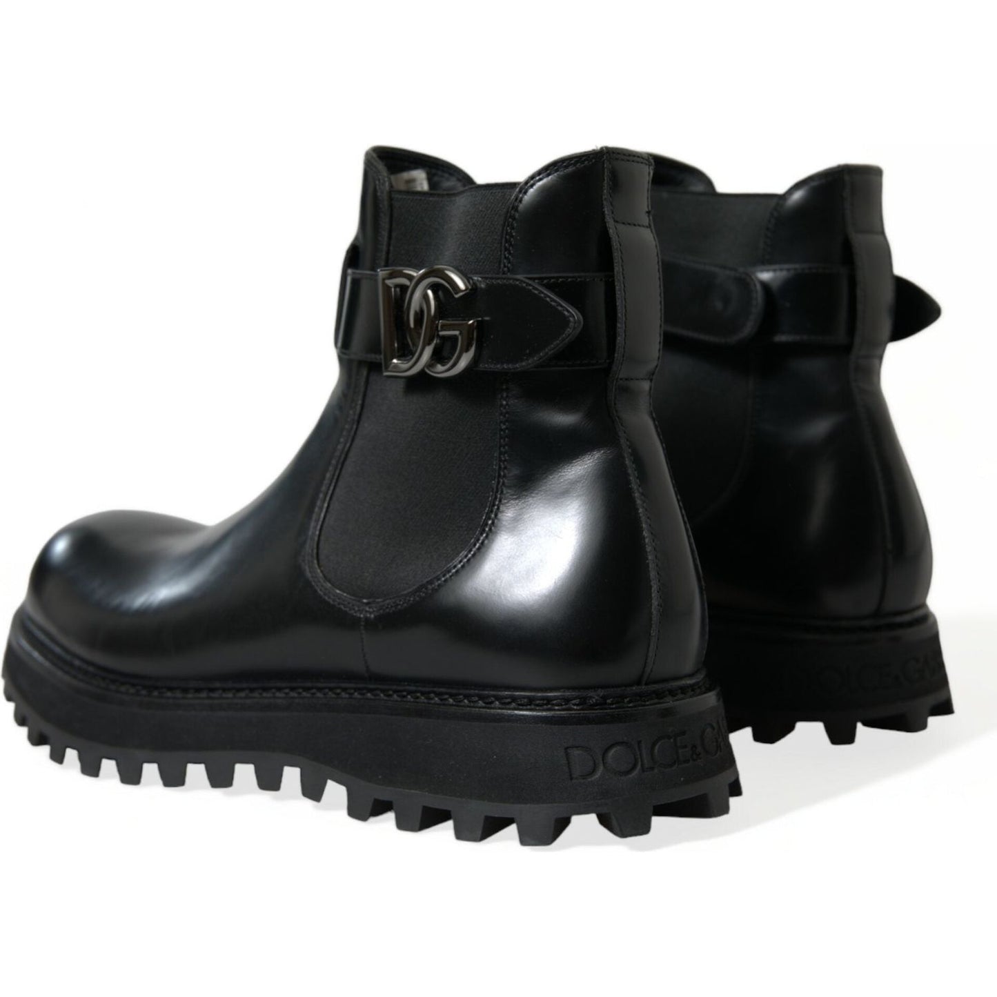 Dolce & Gabbana Elegant Black Calf Leather Chelsea Boots Dolce & Gabbana