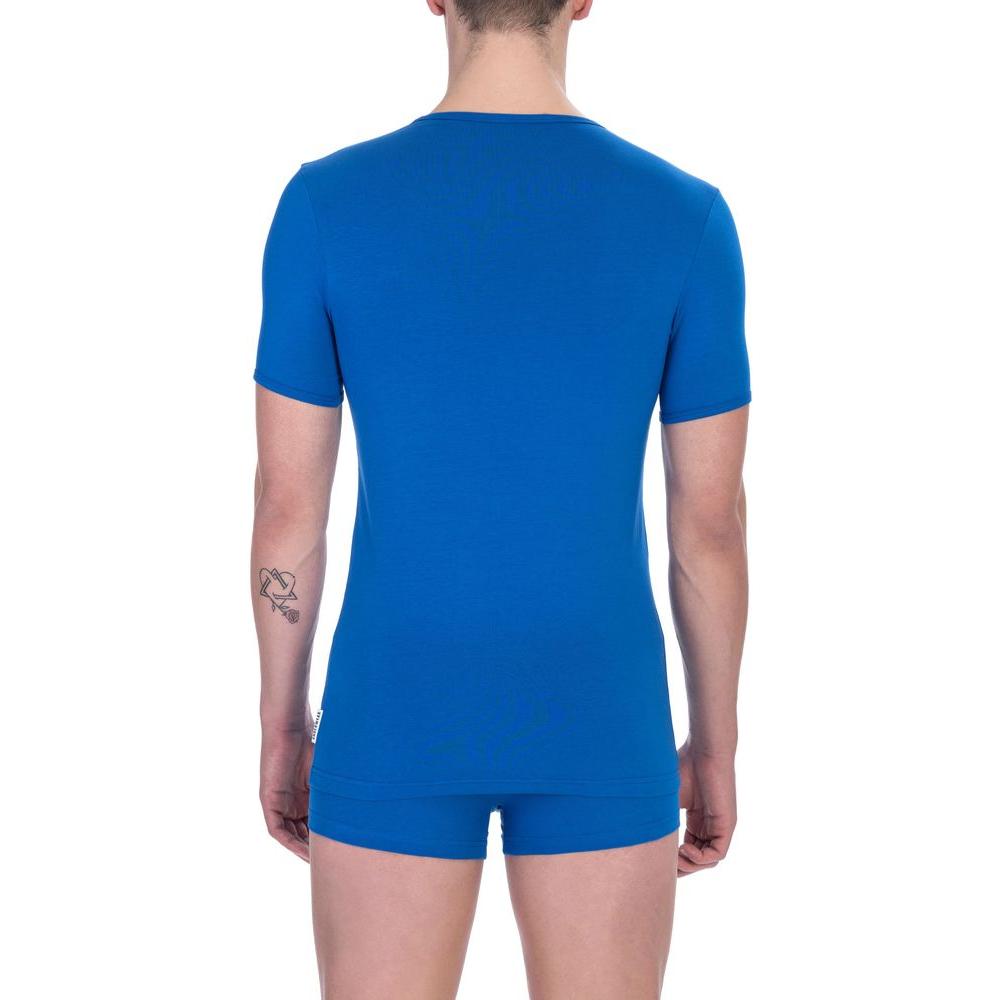 Bikkembergs Blue Cotton Men T-Shirt