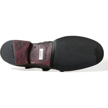 Dolce & Gabbana Brown Leather Strap Formal Dress Shoes