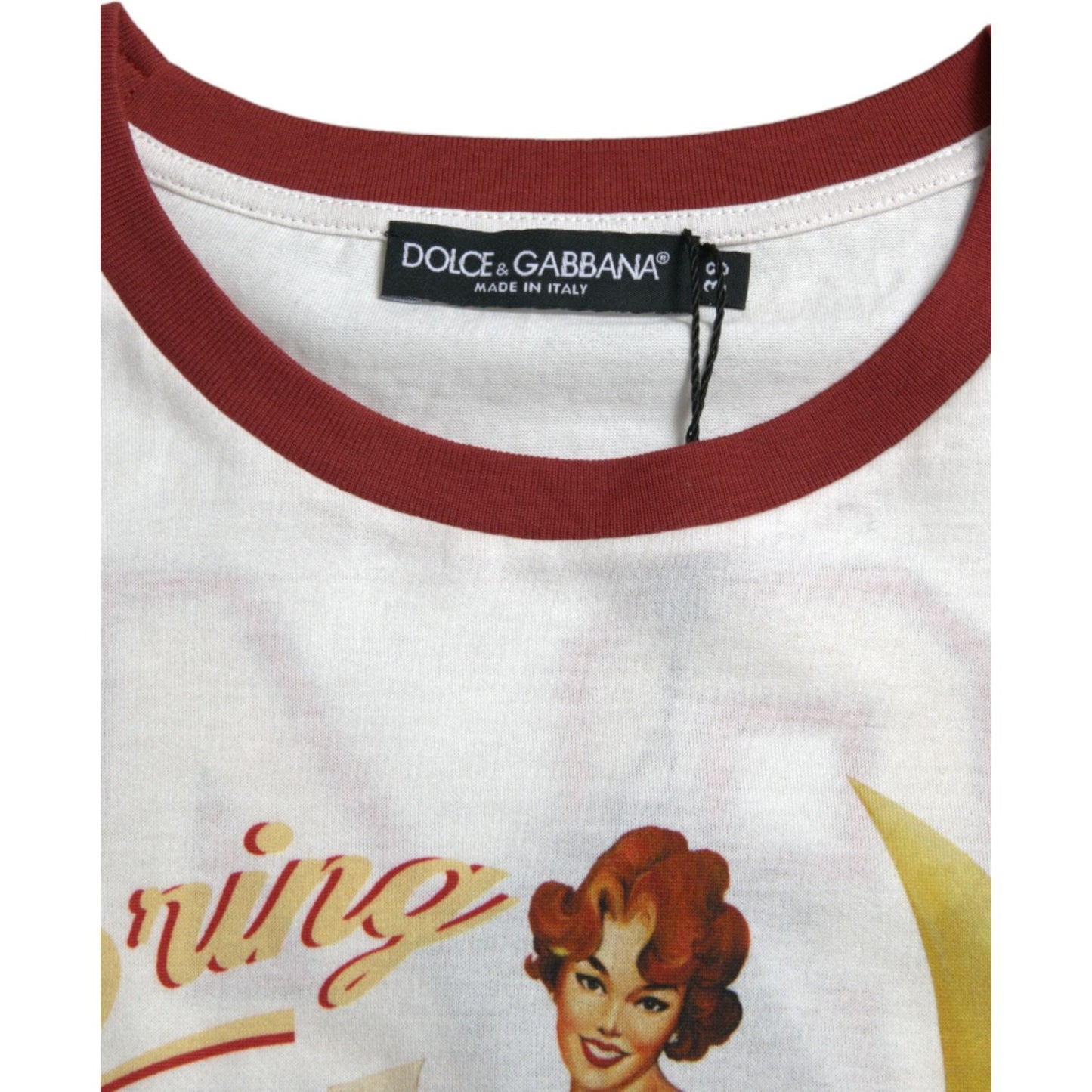 Dolce & Gabbana Elegant White Cotton Crew Neck Tee Dolce & Gabbana