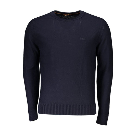 Hugo Boss Blue Wool Men Sweater Hugo Boss