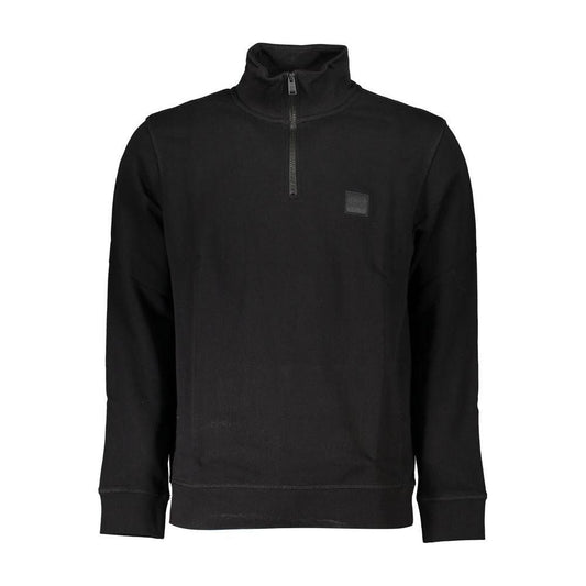 Hugo Boss Black Cotton Men Sweater Hugo Boss