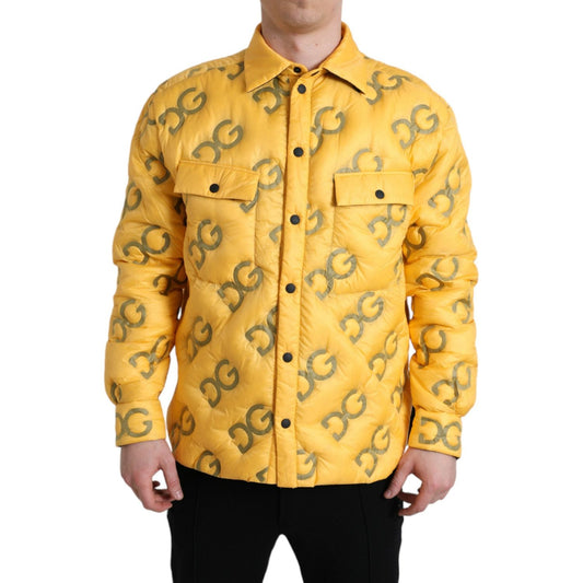 Dolce & Gabbana Elegant Yellow Padded Blouson Jacket Dolce & Gabbana