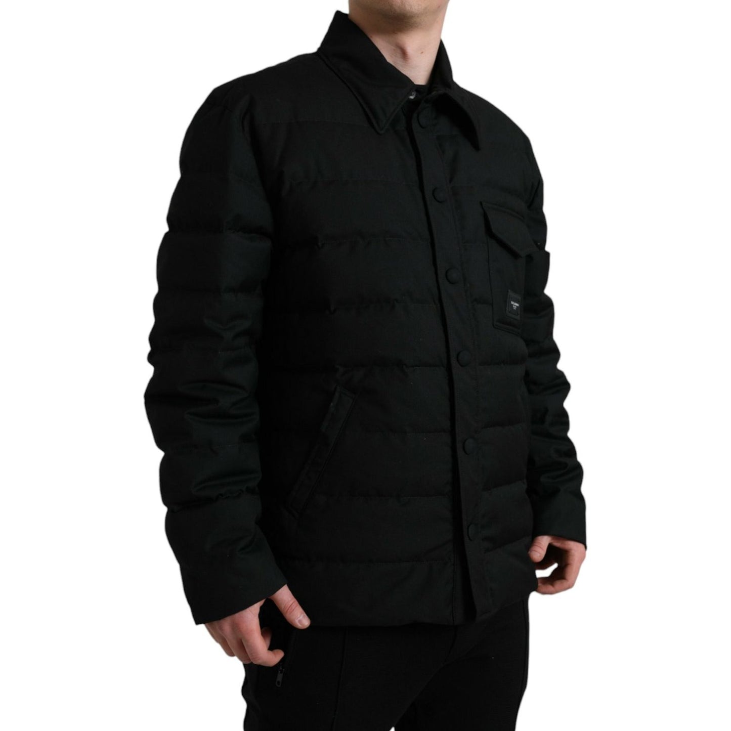 Dolce & Gabbana Elegant Black Padded Parka Jacket Dolce & Gabbana