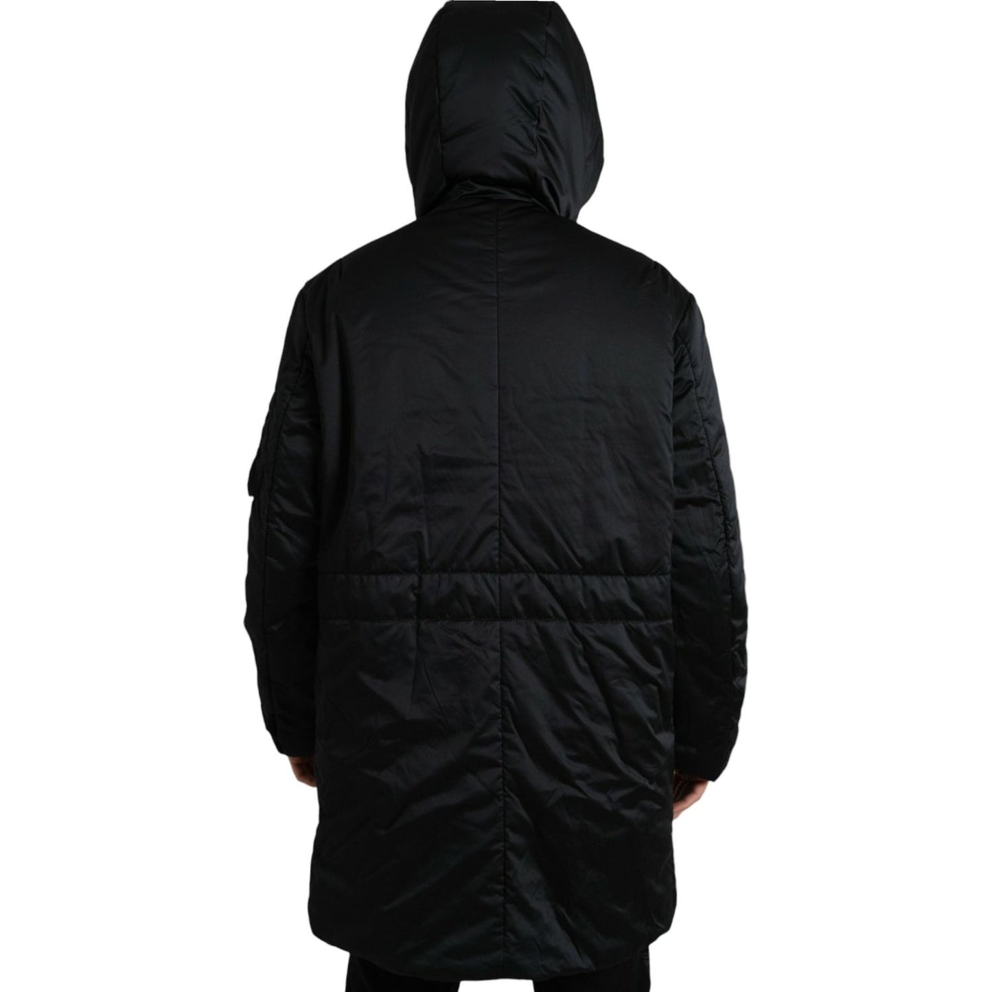 Dolce & Gabbana Elegant Black Hooded Parka Jacket Dolce & Gabbana