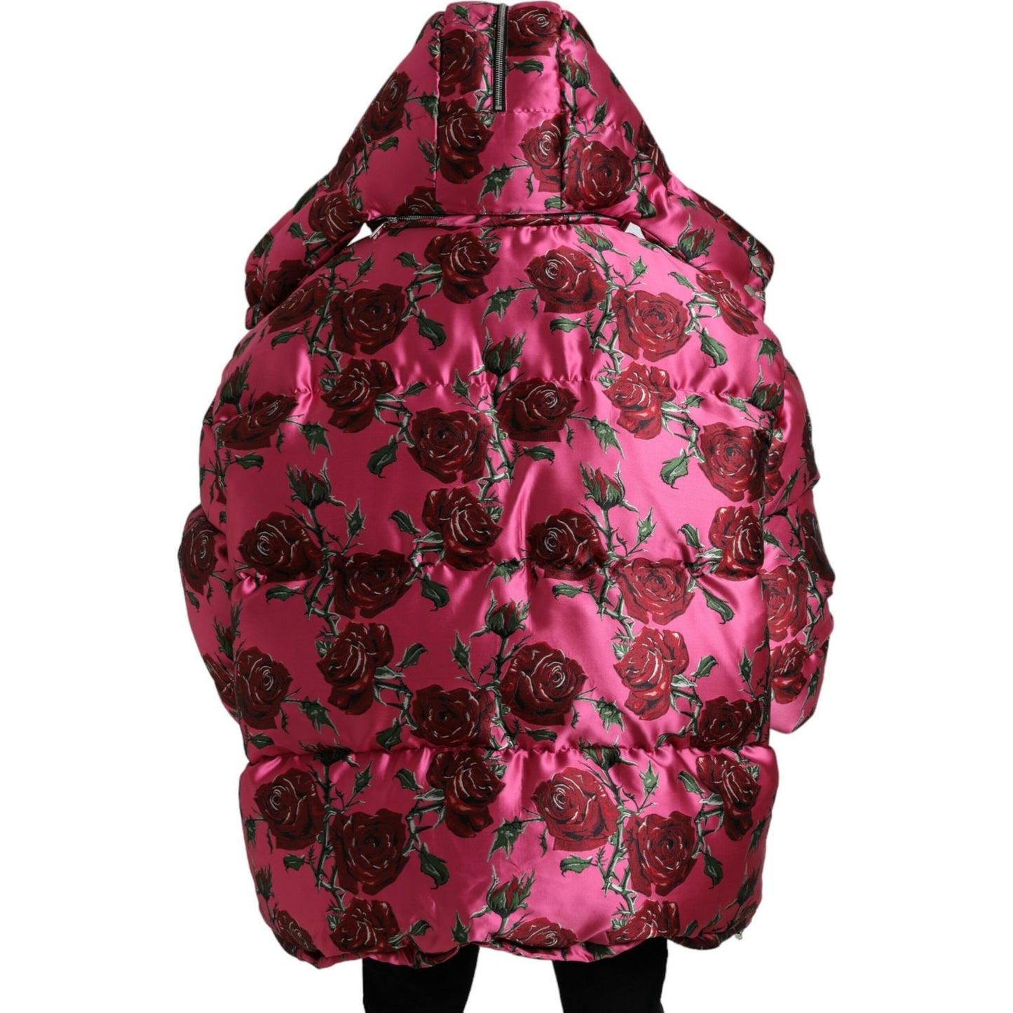 Dolce & Gabbana Elegant Rose Print Quilted Jacket Dolce & Gabbana